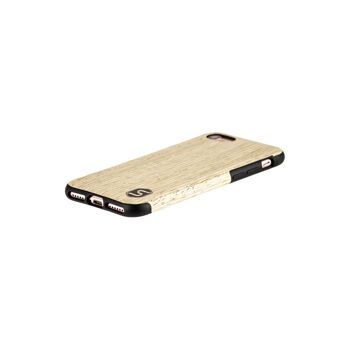 Maxi étui - Fait de bois véritable Noyer blanc (pour Apple, Samsung) - Apple iPhone 11 9