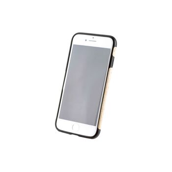Maxi étui - Fait de bois véritable Noyer blanc (pour Apple, Samsung) - Apple iPhone 11 10