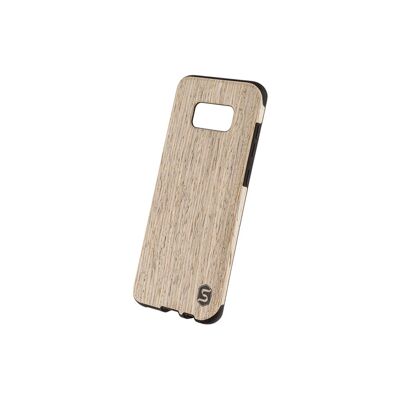 Maxi coque - Fabriquée en bois véritable Noyer blanc (pour Apple, Samsung) - Samsung S8