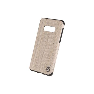 Maxi case - Made of real wood White Walnut (for Apple, Samsung) - Samsung S10e