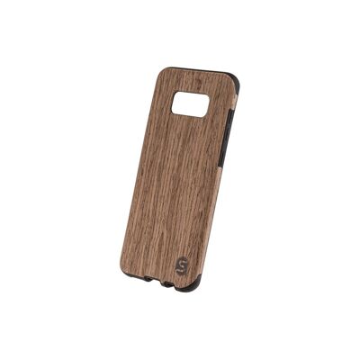 Estuche Maxi - hecho de madera real Black Walnut (para Apple, Samsung, Huawei) - Samsung S8