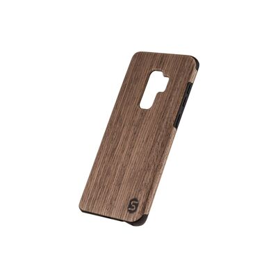 Estuche Maxi - hecho de madera real Black Walnut (para Apple, Samsung, Huawei) - Samsung S9 Plus