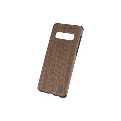 Estuche Maxi - hecho de madera real Black Walnut (para Apple, Samsung, Huawei) - Samsung S10 Plus