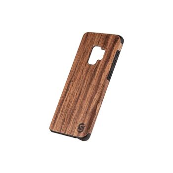 Maxi coque - en bois véritable Padouk (pour Apple, Samsung, Huawei) - Samsung S9 1