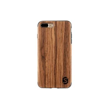 Maxi coque - en bois véritable Padouk (pour Apple, Samsung, Huawei) - Samsung S9 10