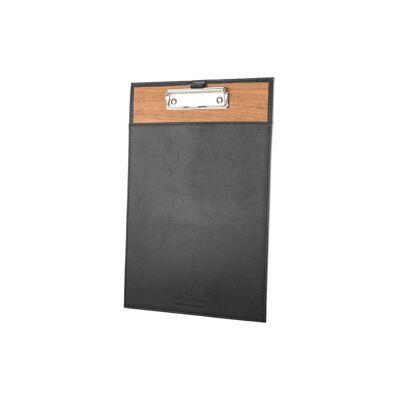 Jack clipboard A4 - Made from real wood Amazaque and black cowhide