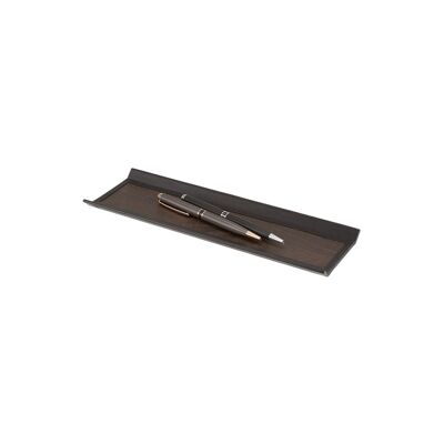 Ronnie pen tray - Made from real smoked oak wood and black cowhide