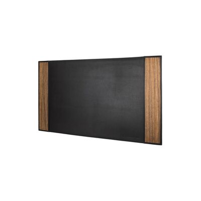 Ben 28" desk pad - Made of real wood Amazaque and black cowhide