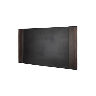Ben 28" desk pad - Made of real smoked oak wood and black cowhide