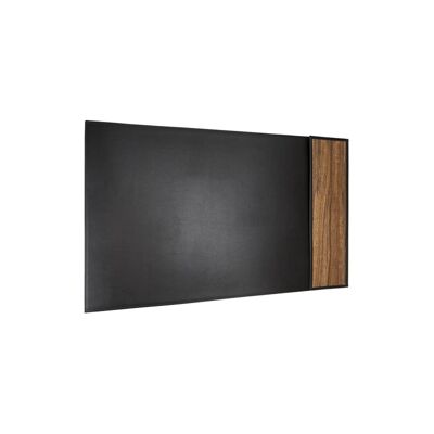 Tom 28" desk pad - Made from real wood Amazaque and black cowhide