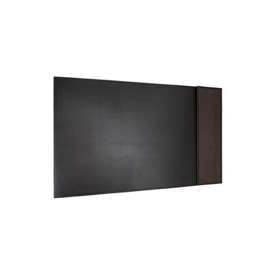Tom 28" desk pad - Made of real smoked oak wood and black cowhide