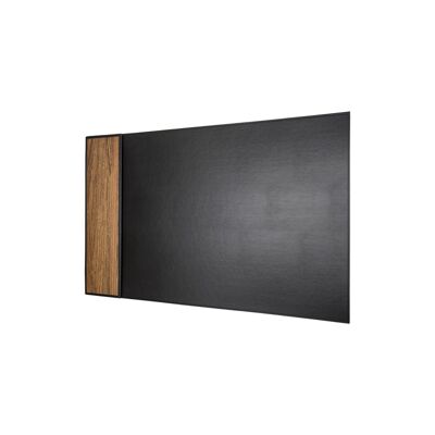 Bill 32.5" desk pad - Made of real wood Amazaque and black synthetic leather