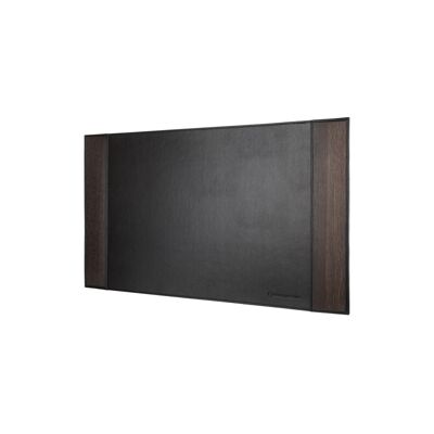 Steve 28" desk pad - Made of real smoked oak wood and black synthetic leather