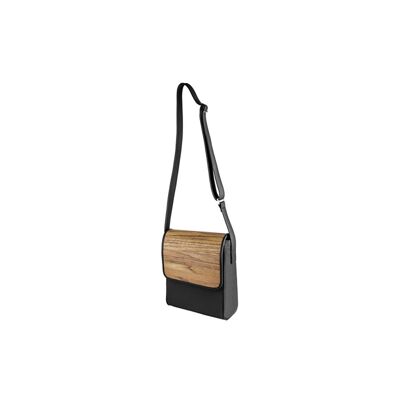 Lizzy - Made from real wood Amazaque and cowhide black