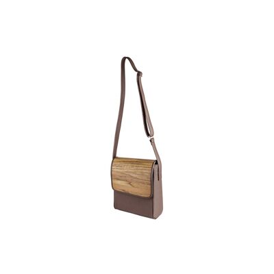 Lizzy - Made from real wood Amazaque and brown cowhide