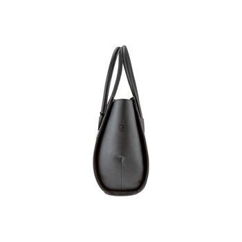 Sac à main Betty - Fabriqué à partir de véritable bois de chêne fumé et de cuir de vachette noir 4