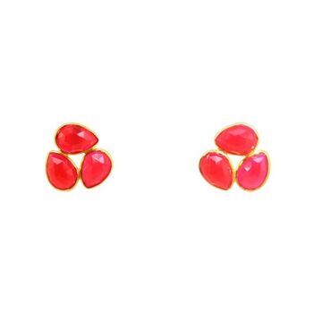 BOUCLES D'OREILLES VEGA FUCHSIA 1