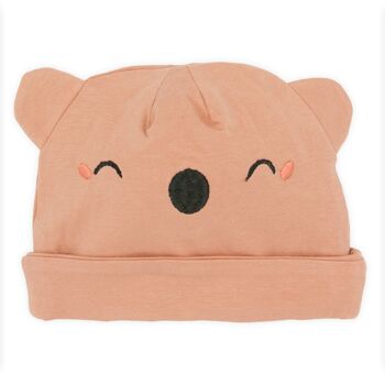 "Bonnet KOALA PRINT Rouille Rose"