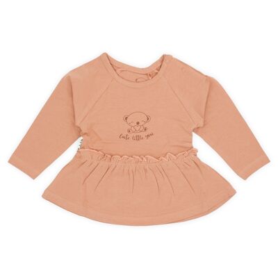 "Pleated top KOALA PRINT Rust Pink"