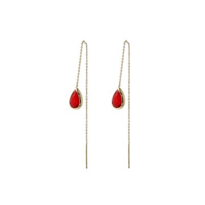 Boucles d'Oreilles Or Rubis