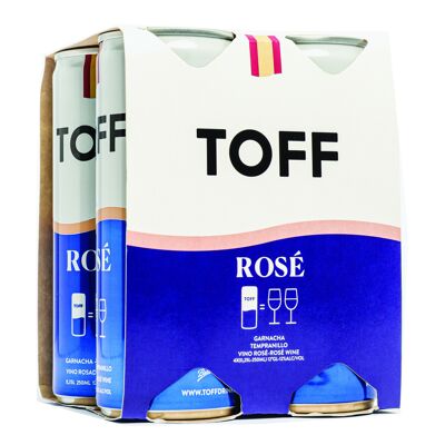 Confezione da 4 TOFF ROSÉ Vino in lattina (Vino Rosato in Lattina)