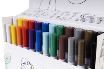Ensemble de crayons acryliques mixtes : 12x 2-3 mm + 12x 0,7 mm 6