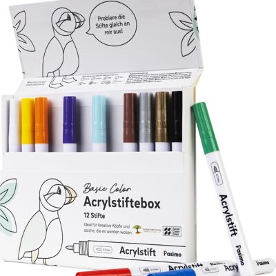 Set de lápices acrílicos Basic Color: 12x 0,7 mm