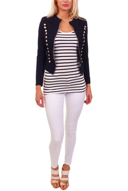 Cutie London Military Style Blazer - Navy