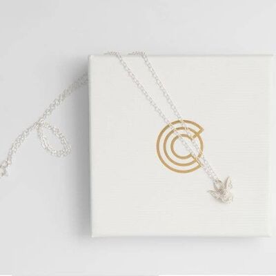 Seasons Bumble Bee Charm Necklace Sterling Silver
