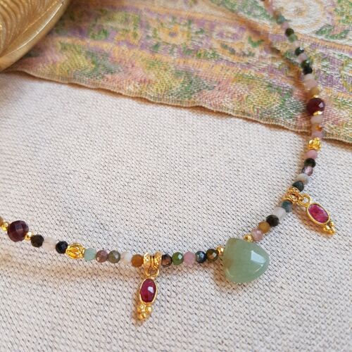 Collier tourmaline, aventurine - radha