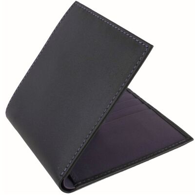 Billfold 8 Card Slot Wallet - Black and Purple