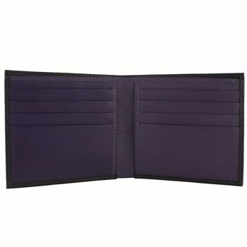 Portefeuille à 8 emplacements pour cartes Billfold - Noir et violet 3