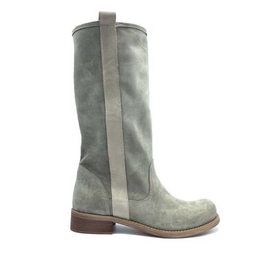 Spring summer 2022 Boot in Taupe Suede with Taupe Nabuk overlay Art.Gre