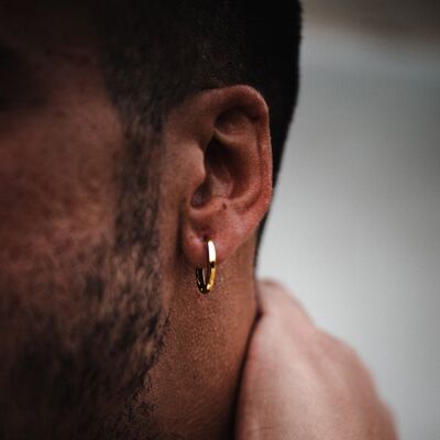 18K Gold Hoop Earrings (18MM) - Single - 18K Gold