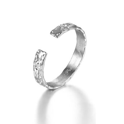 Hammered Band Ring - Silver
