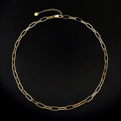 Silver Paperclip Chain (6MM) -  14K Gold