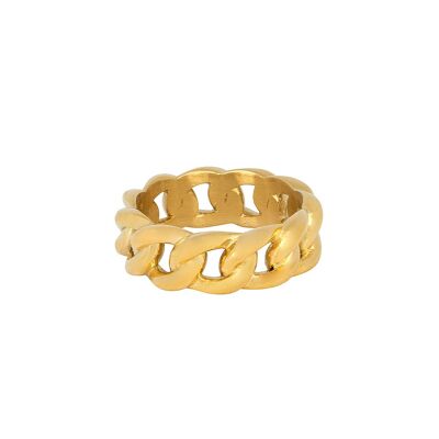 Twisted Cuban Band Ring - Gold