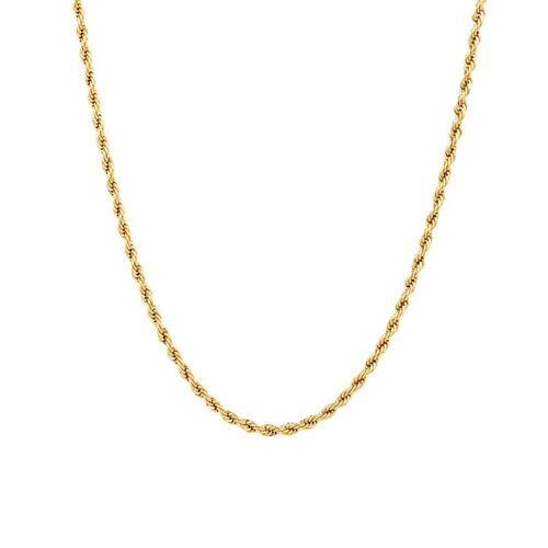 Silver Rope Chain (2.5MM) - 18K Gold