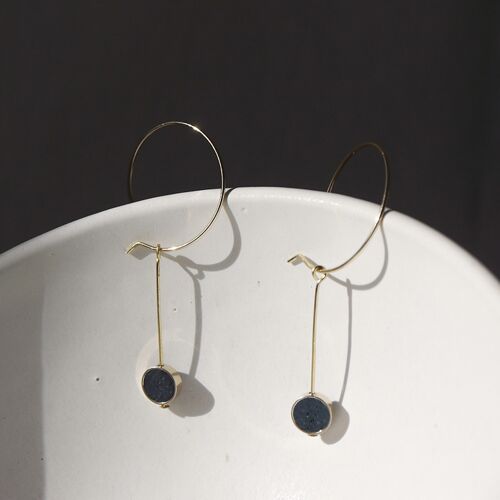 Pendientes Aro Galileo Azul