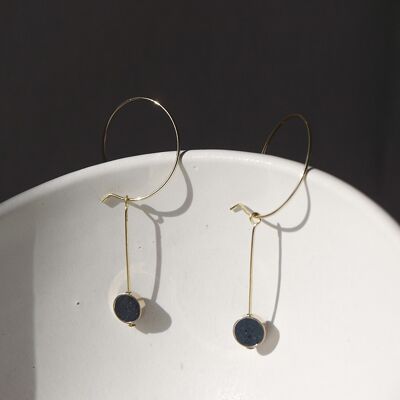 Galileo Blue Hoop Earrings