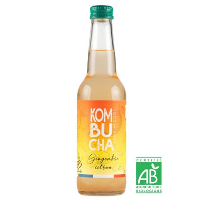 Bio-Kombucha-Ingwer, Zitrone und Bergamotte – 33 cL