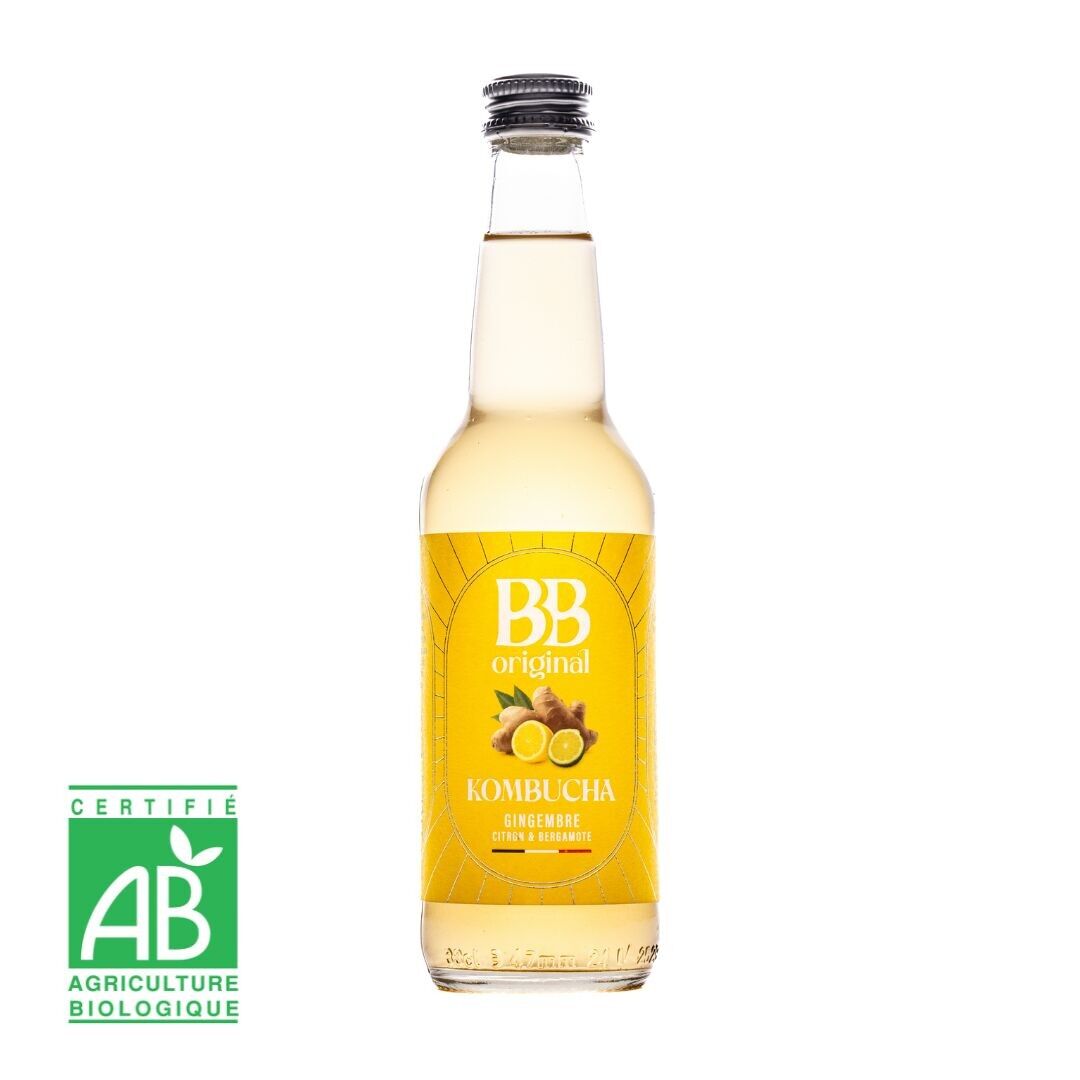 Kombucha Ginger, Lemon & Bergamot, 33 cl, Organic - Timeless