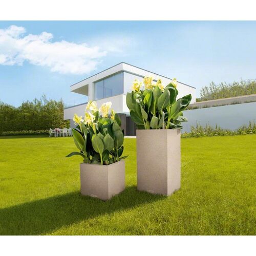 LECHUZA CANTO Stone 30 High Poly Resin Floor Self-watering Planter with Substrate H56 L30 W30 cm, 12 ltrs Cap.