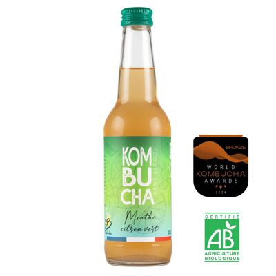 Kombucha Bio Menta, Lima y Pimiento Verde - 33 cL