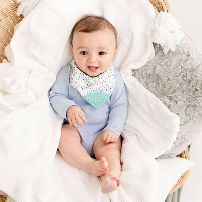 Neckerchew Teething Muslin Dribble Bib - Peardrop