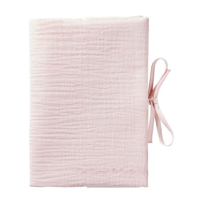 Health book cover - blush pink gauze