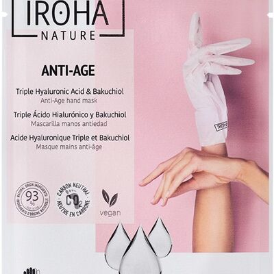 Masque Gants ANTI-ÂGE au Triple Acide Hyaluronique, Bakuchiol et Niaciniamide