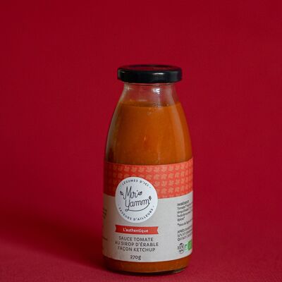 Organic tomato sauce with maple syrup "Ketchup" style