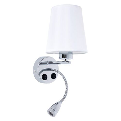 Wall Lamp IDEA 1x3W LED+1x40WE27 240lm 4000K L.14xW.16,5xH.26cm White/Chrome / IL-097162001