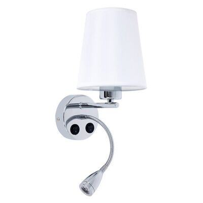 Lampada da parete IDEA 1x3W LED+1x40WE27 240lm 4000K L.14xP.16,5xH.26cm Bianco/Cromo / IL-097162001